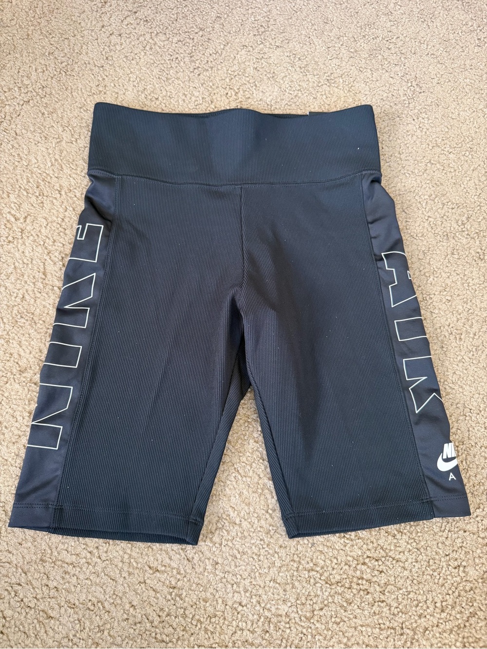 Nike Black High-Rise Performance Bike Shorts with Side Logo
